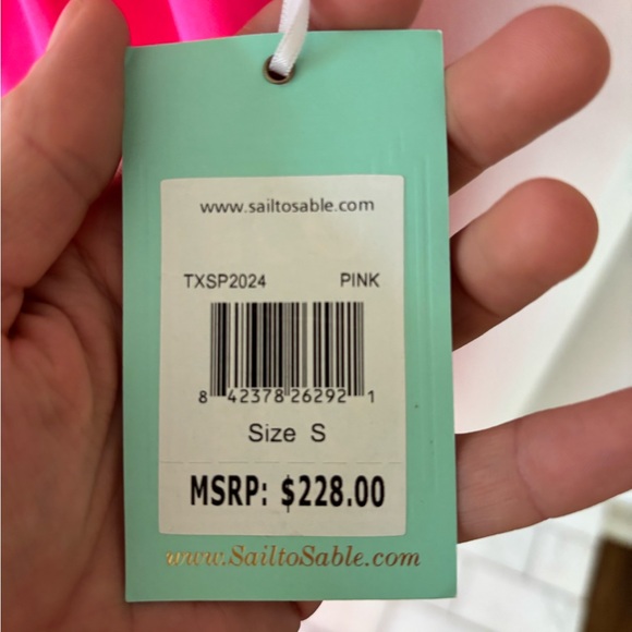 Sleeveless Hot Pink Halter Dress - Picture 3 of 3